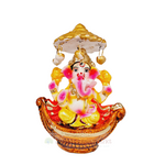 Diwali Clay Idols Laxmi Ganeshji  Pair with Chattar