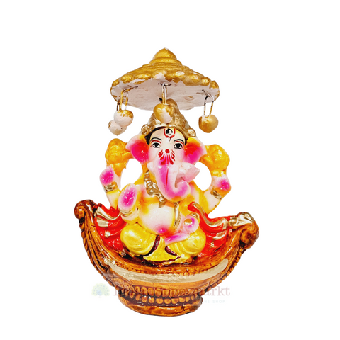 Clay  Ganeshji Idols with Chattar