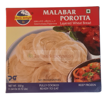 Daily Delight Frozen Malabar Parotta 330gm (Delivery in Berlin)