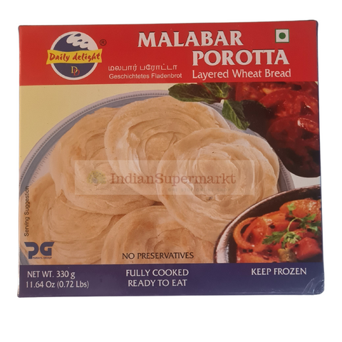 Daily Delight Frozen Malabar Parotta 330gm (Delivery in Berlin)