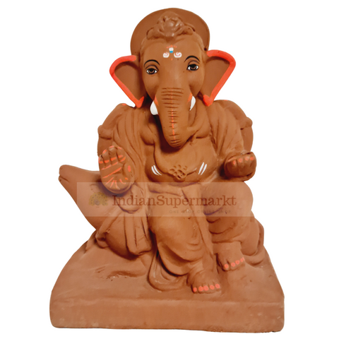 Eco Friendly Ganesha on Mushak Load Ganesha  8"