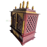 Wooden Mandir "Prarthana Mandir" (Prayer Shrine) Tradional Brown