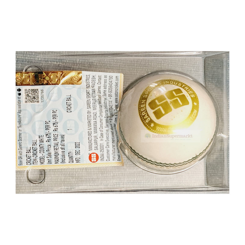 Cricket Leather Ball White - indiansupermarkt