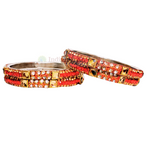 Fancy Red Bangles Metal - indiansupermarkt