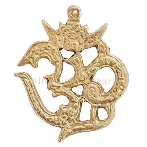 Brass Om Pendant - 4cm