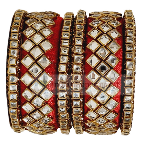 Lac Jaipuri Bangles Red 2.8