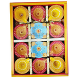 Colourful Clay Diwali Diya - Pack of 12