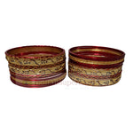 Metal Bangles Red Set of 24  - Size 2.8inc