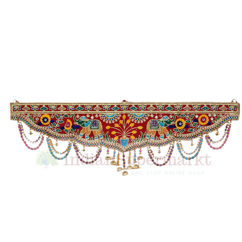 Kathiyawadi Craft Multicolour Pearl Toran or Bandharwar