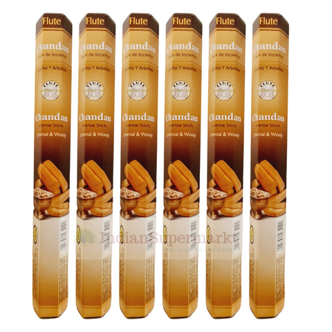 Flute Chandan Agarbati  - Pack of 6 X 15gm