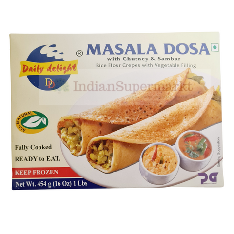 Daily Delight Frozen  Masala Dosa with Sambar & Chutney 454gm (Delivery in Berlin)