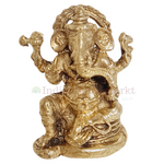 Mini Brass Ganesha Idol 4 Armed - 3cm