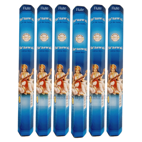 Flute Saraswati Agarbati - Pack of 6 X 15gm