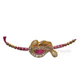 Pink Thread work Rakhi