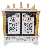 Wooden Mandir "Bhakti Bhavan" (House of Devotion) Tradional White