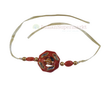 Kundan Gem stone Red Rakhi