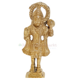 Brass Idol of Hanuman Ji Standing for Blessing -11cm