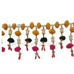 Pompom & Pearl toran or Bund or Bandharwar