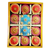 Colourful Clay Diwali Diya - Pack of 12