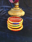 A Set of 4 Bangles- Multicoloured Bangles - Indiansupermarkt