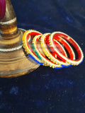 A Set of 4 Bangles- Multicoloured Bangles - Indiansupermarkt