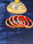 A Set of 2 Bangles - Red Bangles - Indiansupermarkt