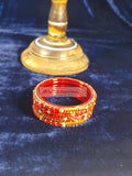 A Set of 2 Bangles - Red Bangles - Indiansupermarkt