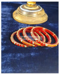 A Set of 2 Bangles - Red Bangles - Indiansupermarkt