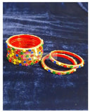 A Set of 2 Bangles- Multicoloured Bangles - Indiansupermarkt