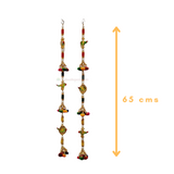 Toran Traditional , Bird figure, Pearls , Beads, Thread , multicolour Pearls, Parrot, Kodi - indiansupermarkt