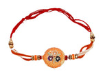 White and orange pearls  Rakhi - indiansupermarkt