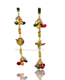 Toran , door hanging, Traditional , Bird figure, Pearls , Beads, Thread work Kodi work - indiansupermarkt