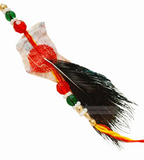 Peacock feather and pearls Rakhi - indiansupermarkt