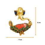 Car Dashboard Decor Brass Ganesha