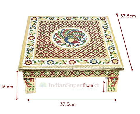 Meenakari Design Chowki Medium - Indian Supermarkt